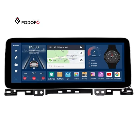 Mazda 3 2014–2016 – Podofo 12.3″ Android 2 DIN Autórádió (2/32 GB • 4/64 GB)