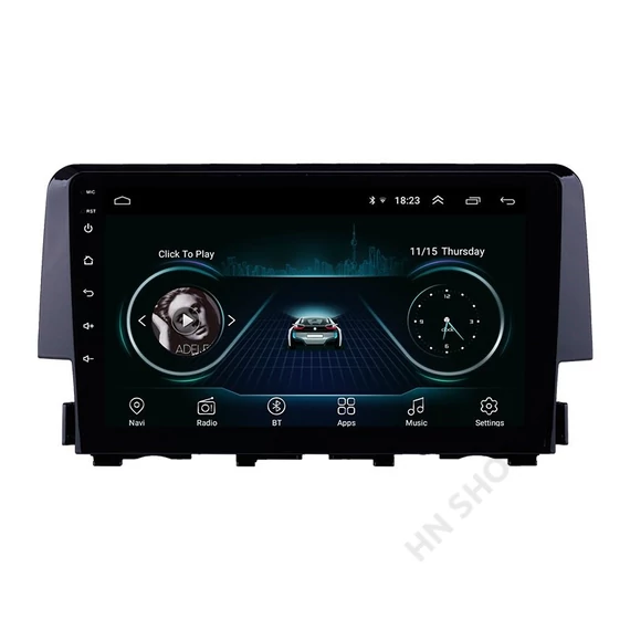 Honda Civic 2015–2021 multimédia fejegység 649 – 9” Android 13, vezeték nélküli CarPlay és GPS