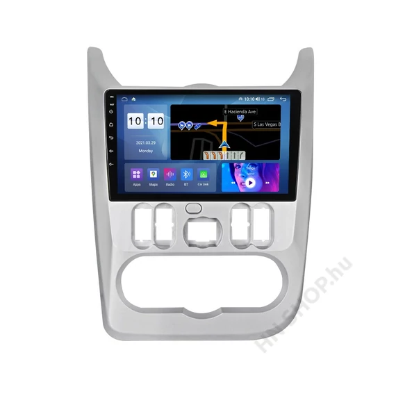 Dacia Duster multimédia egység 9″–10″ Android 12/13 + CarPlay, RAM választható