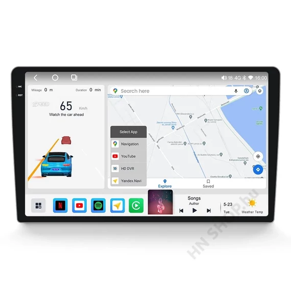 Dacia Duster 2 multimédia egység 9–10″ Android 13 + CarPlay (2018–2022), 4 GB RAM / 64 GB memória