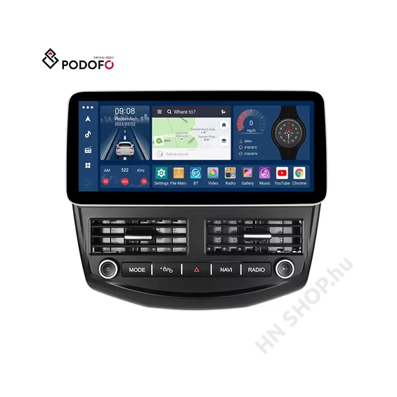 Ford Focus 2012–2016 Android autórádió – Podofo 12,3″ 2+32 GB