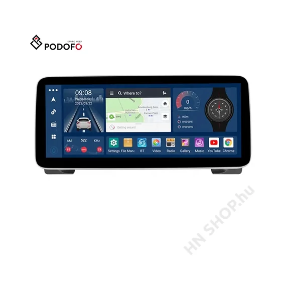 Mazda 6 2007–2016 – Podofo 12.3″ Android Autórádió (2 GB RAM + 32 GB • 4 GB RAM + 64 GB)