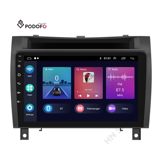 Mercedes-Benz SLK 2009–2011 Podofo 9″ 2DIN Carplay/Android Auto GPS + AHD tolatókamera
