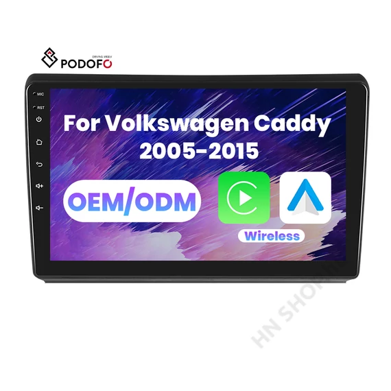  Volkswagen Caddy 2005–2015 | Android autórádió – 10″, CarPlay, GPS | Podofo