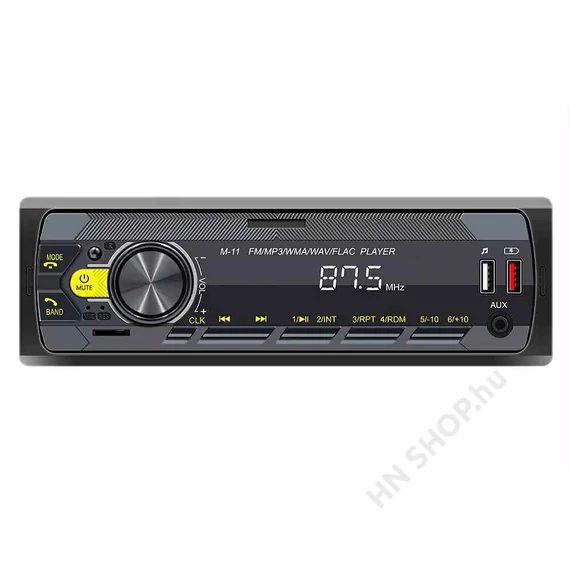 Podofo Bluetooth autórádió – MP3 lejátszó USB, FM, AUX, SD támogatással 