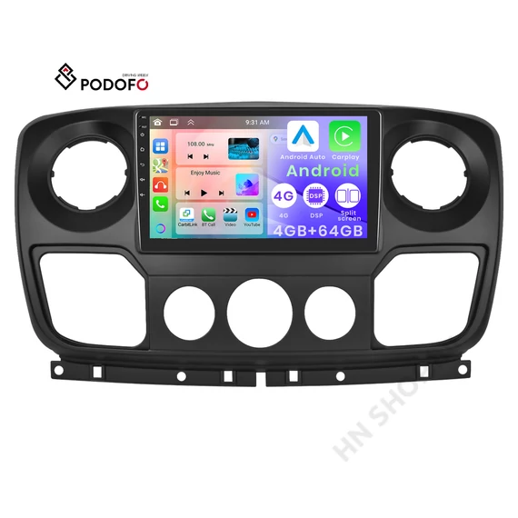 Nissan NV400 Android IPS autórádió 10″ – 2/32, 4/64, 6/128 GB – CarPlay | Podofo