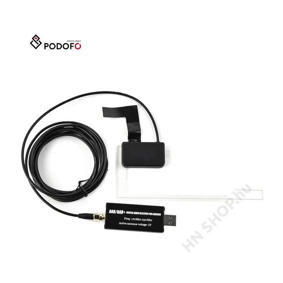 Podofo DAB+ Modul Adapter Android Autós Fejegységekhez – Külső Antennával