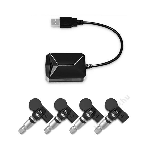 Android USB TPMS rendszer 0–8 Bar – Belső szenzorokkal, 433 MHz | Topnavi TN-TY0506