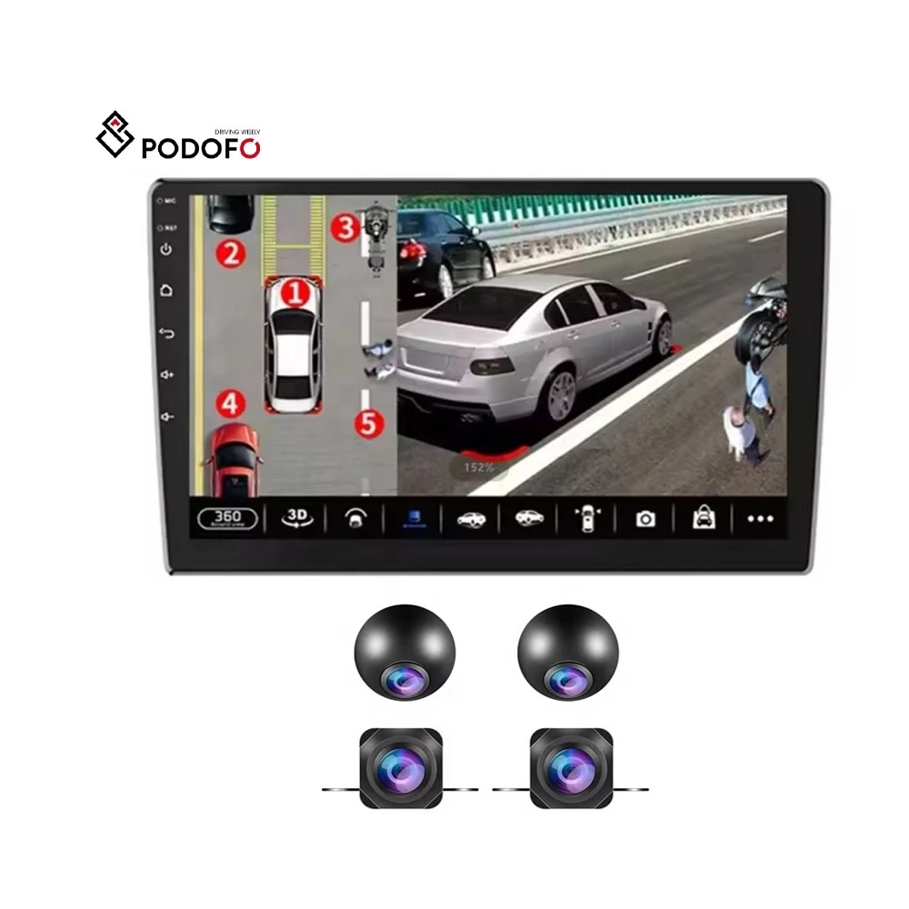 Podofo 360° panorámakamera AHD 720P – IP67, teljes látószög