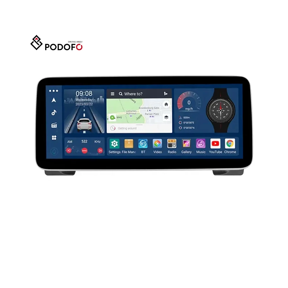 Mazda 6 2007–2016 – Podofo 12.3″ Android Autórádió (2 GB RAM + 32 GB • 4 GB RAM + 64 GB)