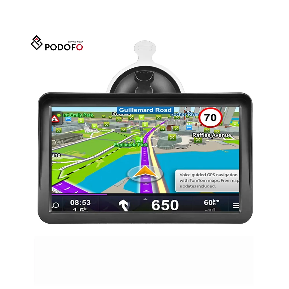 Univerzális Podofo 9″ GPS Navigátor – LCD érintőképernyő, 8 GB, akkumulátorral