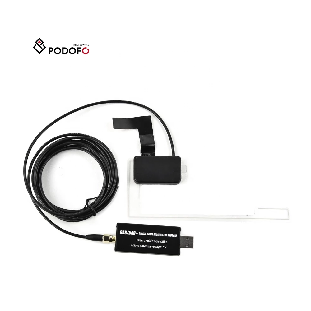 Podofo DAB+ Modul Adapter Android Autós Fejegységekhez – Külső Antennával